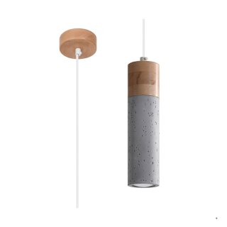 Sollux Lighting Lampa wisząca ZANE 1 szara