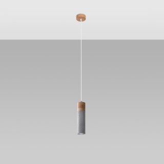 Sollux Lighting Lampa wisząca ZANE 1 szara
