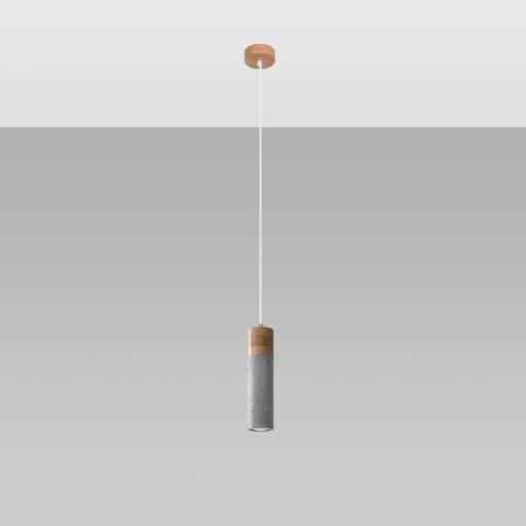Sollux Lighting Lampa wisząca ZANE 1 szara