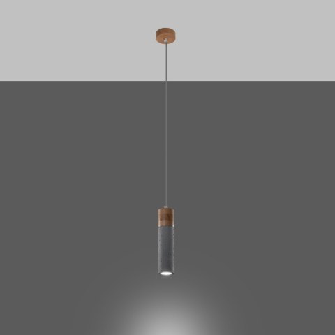 Sollux Lighting Lampa wisząca ZANE 1 szara