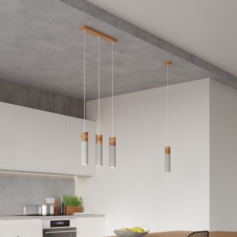 Sollux Lighting Lampa wisząca ZANE 1 szara