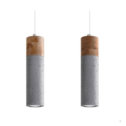 Sollux Lighting Lampa wisząca ZANE 2 szara