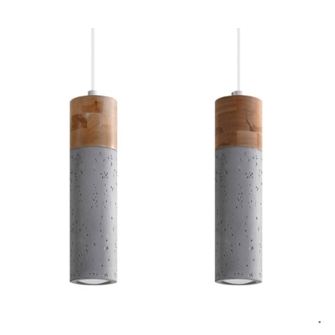 Sollux Lighting Lampa wisząca ZANE 2 szara