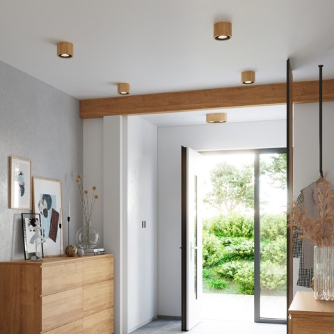 Sollux Lighting Plafon BASIC 1 naturalne drewno