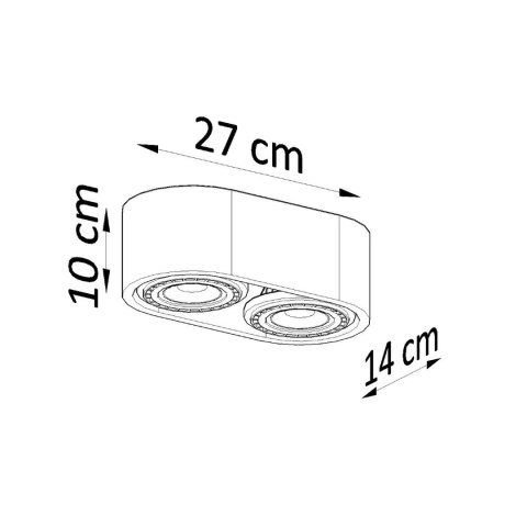Sollux Lighting Plafon BASIC 2 naturalne drewno
