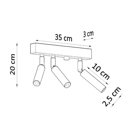 Sollux Lighting Plafon EYETECH 3 biały