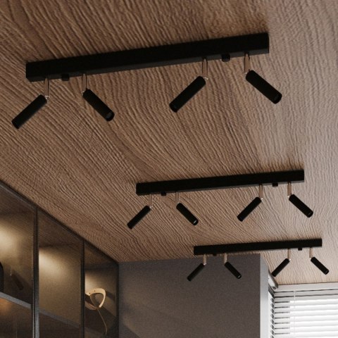 Sollux Lighting Plafon EYETECH 6 czarny
