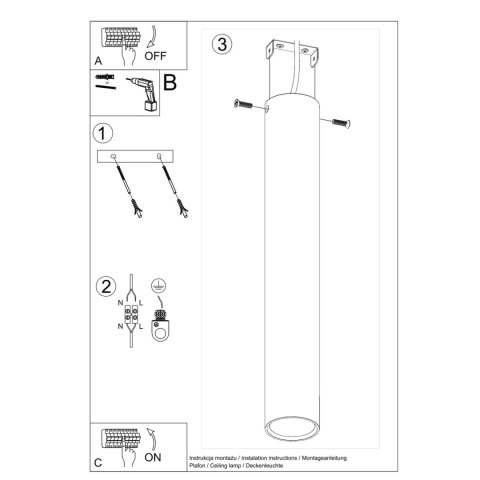 Sollux Lighting Plafon LAGOS 40 biały