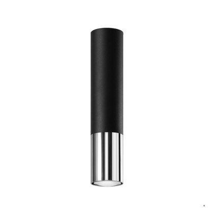 Sollux Lighting Plafon LOOPEZ czarny/chrom
