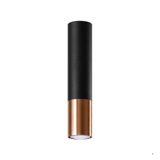 Sollux Lighting Plafon LOOPEZ czarny/miedź