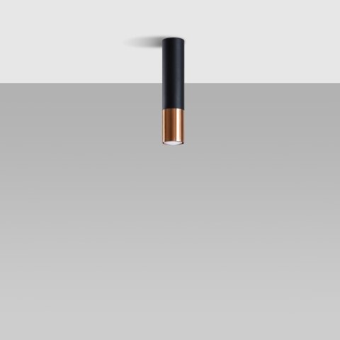 Sollux Lighting Plafon LOOPEZ czarny/miedź