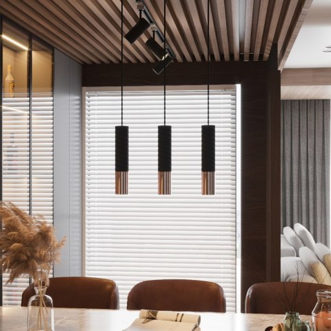 Sollux Lighting Plafon LOOPEZ czarny/miedź