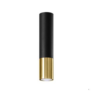 Sollux Lighting Plafon LOOPEZ czarny/złoty