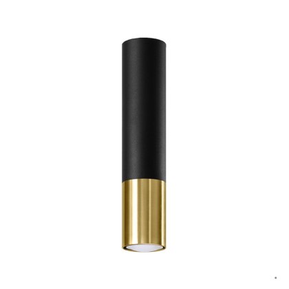 Sollux Lighting Plafon LOOPEZ czarny/złoty