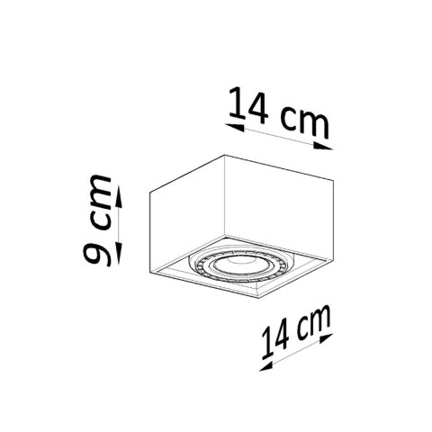 Sollux Lighting Plafon QUATRO 1 beton