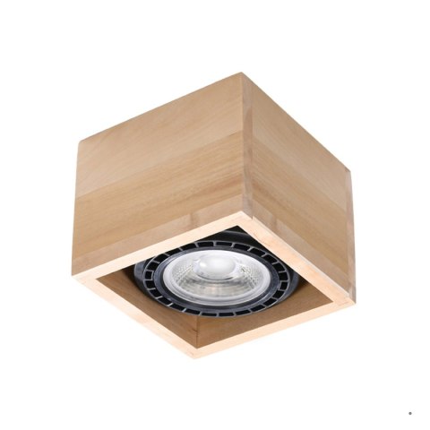 Sollux Lighting Plafon QUATRO 1 naturalne drewno