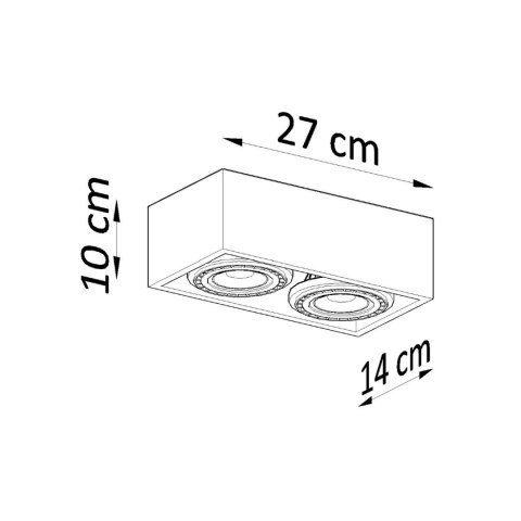 Sollux Lighting Plafon QUATRO 2 naturalne drewno