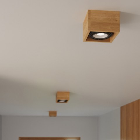 Sollux Lighting Plafon QUATRO 2 naturalne drewno