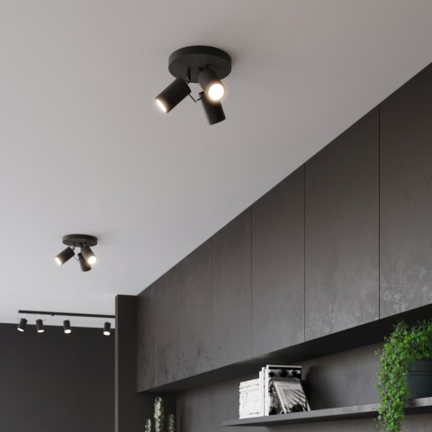 Sollux Lighting Plafon RING 3P czarny