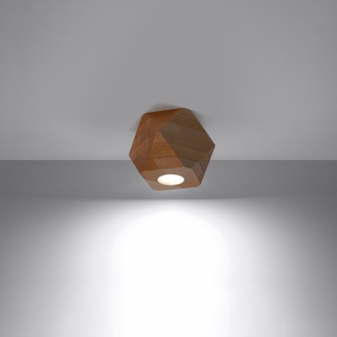 Sollux Lighting Plafon WOODY 1 naturalne drewno