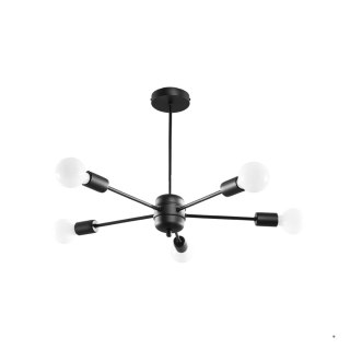 Sollux Lighting Żyrandol LANGO 5 czarny
