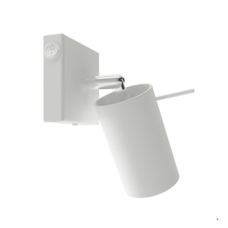 Sollux Lighting Kinkiet RING biały z włącznikiem