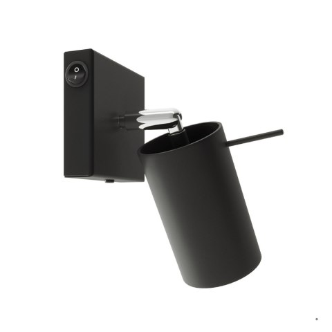 Sollux Lighting Kinkiet RING czarny z włącznikiem