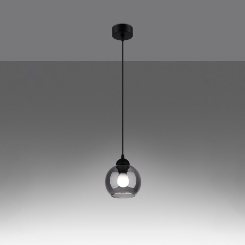 Sollux Lighting Lampa wisząca ALINO 1 czarna