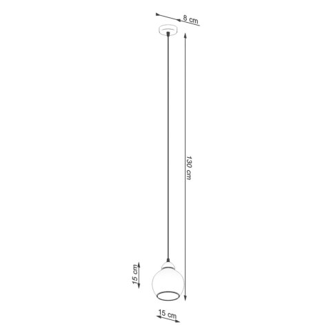 Sollux Lighting Lampa wisząca ALINO 1 czarna