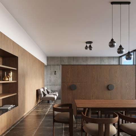 Sollux Lighting Lampa wisząca ALINO 1 czarna