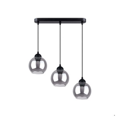 Sollux Lighting Lampa wisząca ALINO 3 czarna
