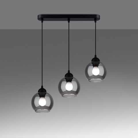 Sollux Lighting Lampa wisząca ALINO 3 czarna