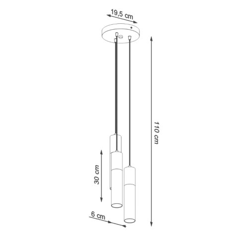 Sollux Lighting Lampa wisząca BORGIO 3P biały