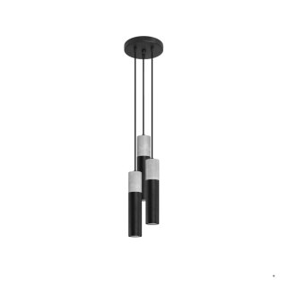 Sollux Lighting Lampa wisząca BORGIO 3P czarny