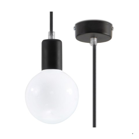 Sollux Lighting Lampa wisząca EDISON czarna