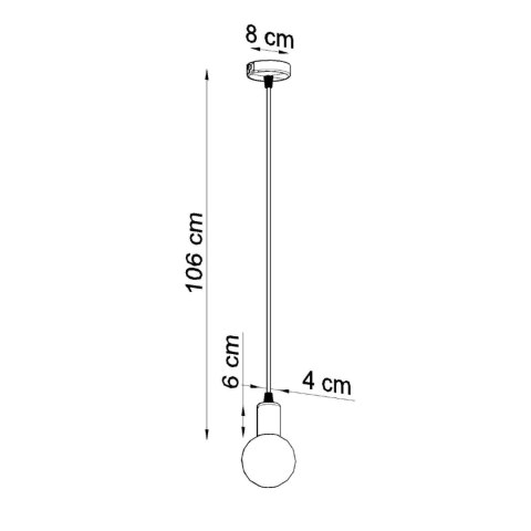 Sollux Lighting Lampa wisząca EDISON czarna