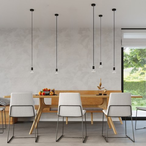 Sollux Lighting Lampa wisząca EDISON czarna