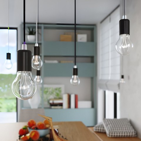 Sollux Lighting Lampa wisząca EDISON czarna
