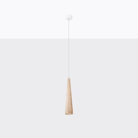 Sollux Lighting Lampa wisząca SULA 1 naturalne drewno