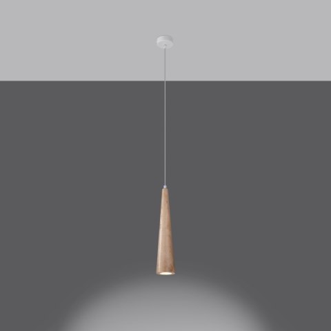 Sollux Lighting Lampa wisząca SULA 1 naturalne drewno