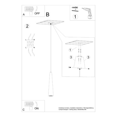 Sollux Lighting Lampa wisząca SULA 1 naturalne drewno