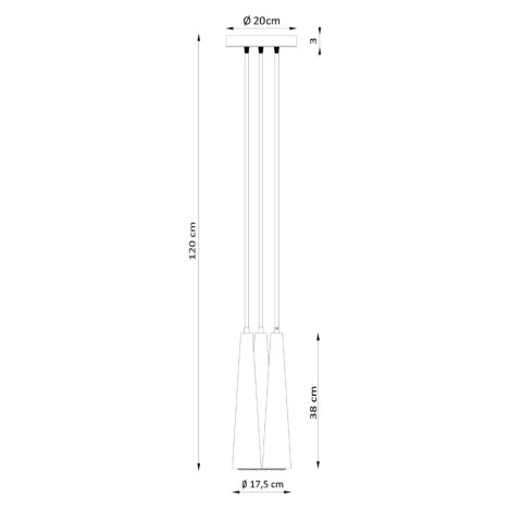 Sollux Lighting Lampa wisząca SULA 3P naturalne drewno