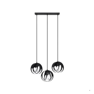 Sollux Lighting Lampa wisząca TULOS 3L czarna