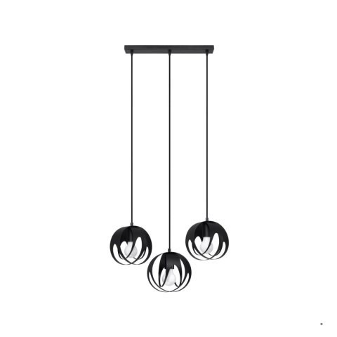 Sollux Lighting Lampa wisząca TULOS 3L czarna