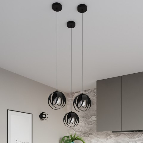 Sollux Lighting Lampa wisząca TULOS 3L czarna