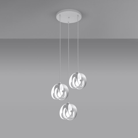 Sollux Lighting Lampa wisząca TULOS 3P biała