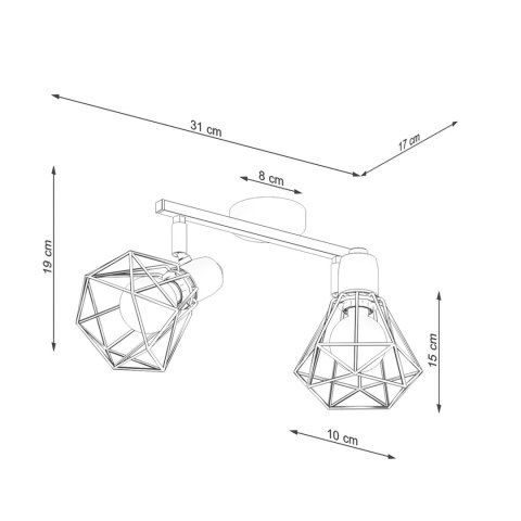 Sollux Lighting Plafon ARTEMIS 2 biały