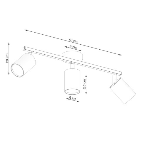 Sollux Lighting Plafon LEMMI 3 biały