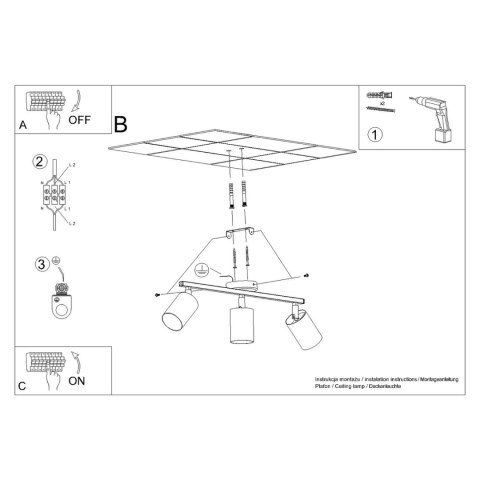 Sollux Lighting Plafon LEMMI 3 biały