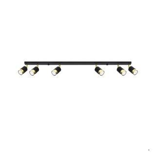 Sollux Lighting Plafon NERO 6 czarny/złoty